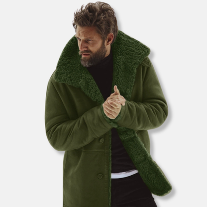 Casual Men's Mid Length Wool Coat - EasyApparels