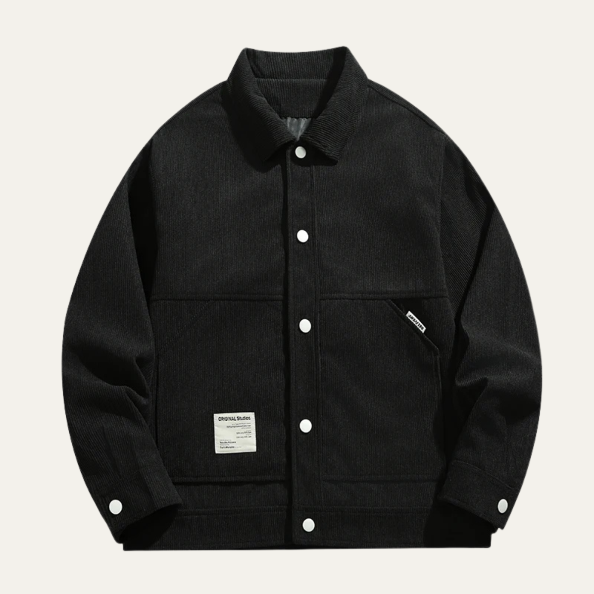 Relaxed Fit Corduroy Button Down Men's Jacket - Vossary