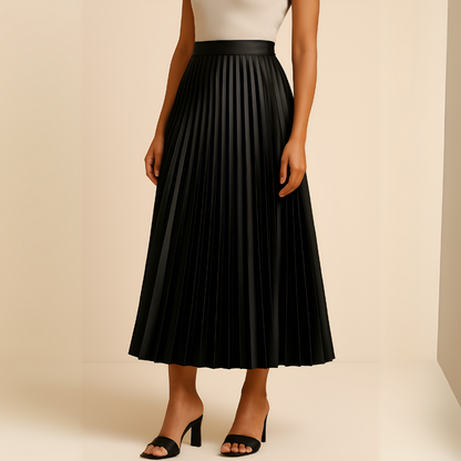 Luxurious Folded Waist Skirt - Vossary