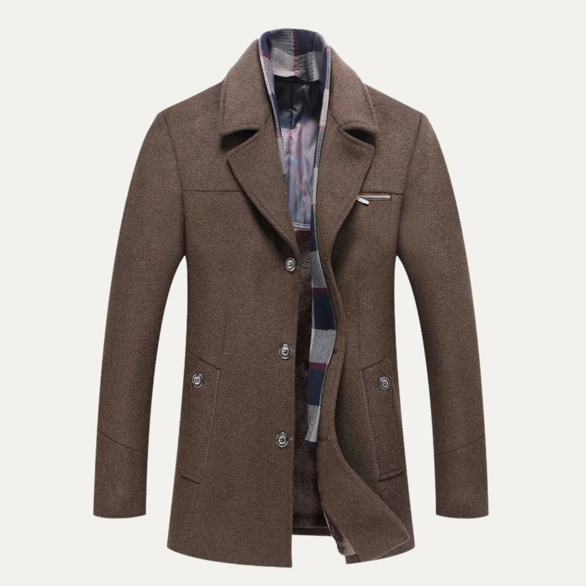 Classic Men's Wool Winter Overcoat
