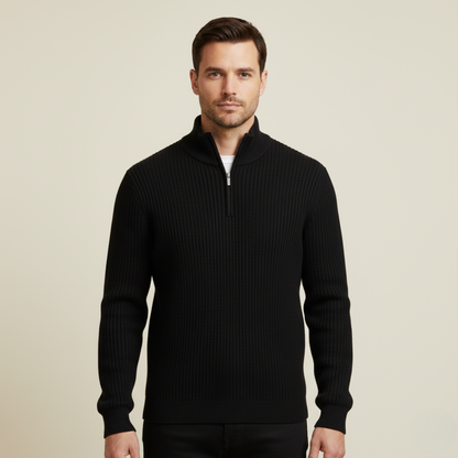 Warm Merino Wool Quarter Zip Jumper