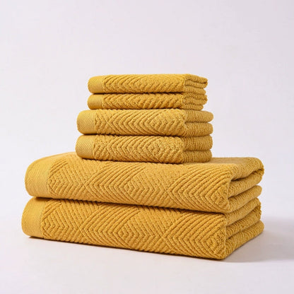 Soft Cotton Towel Set With Stripe Design