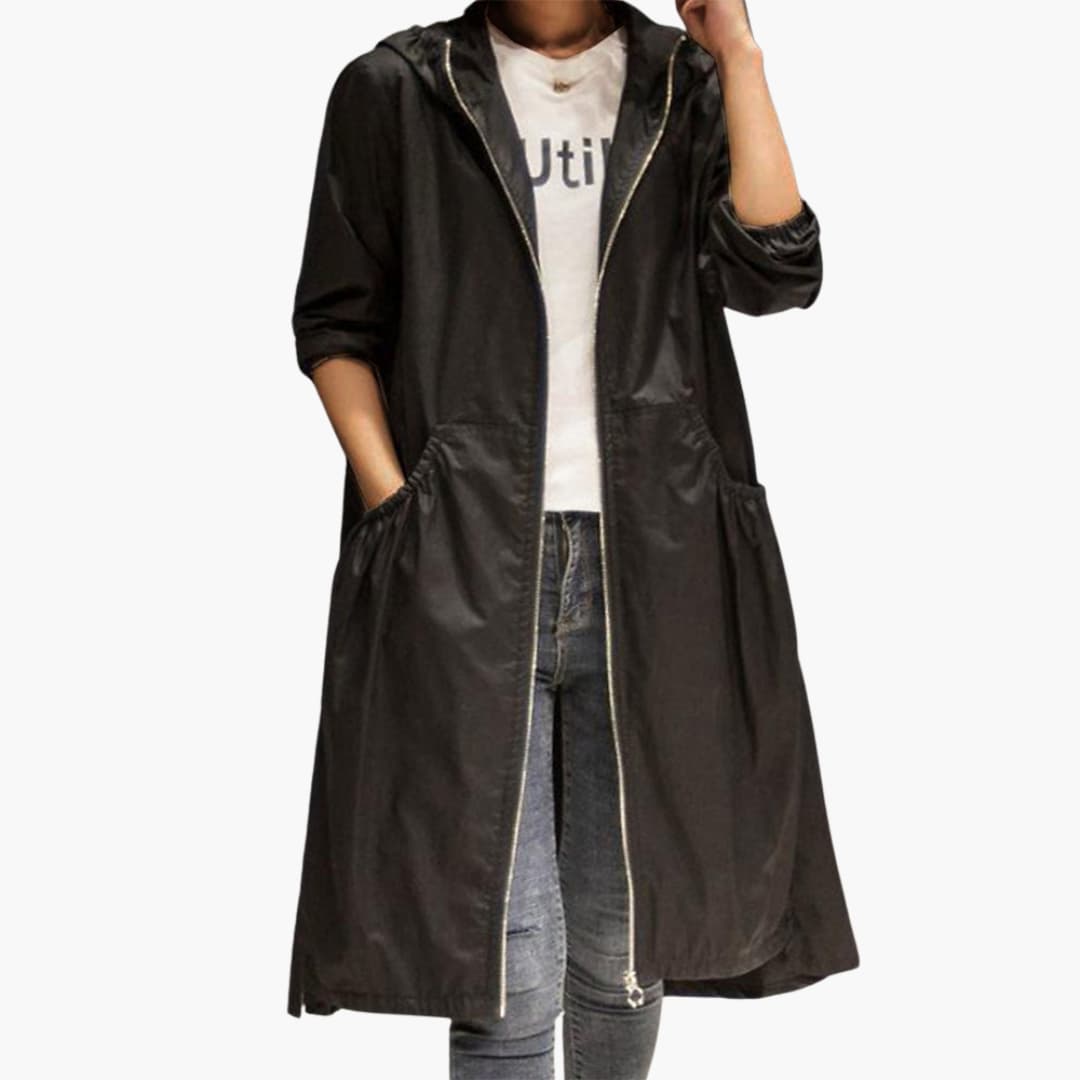 Ladies Water Resistant Parka Jacket with Zip
