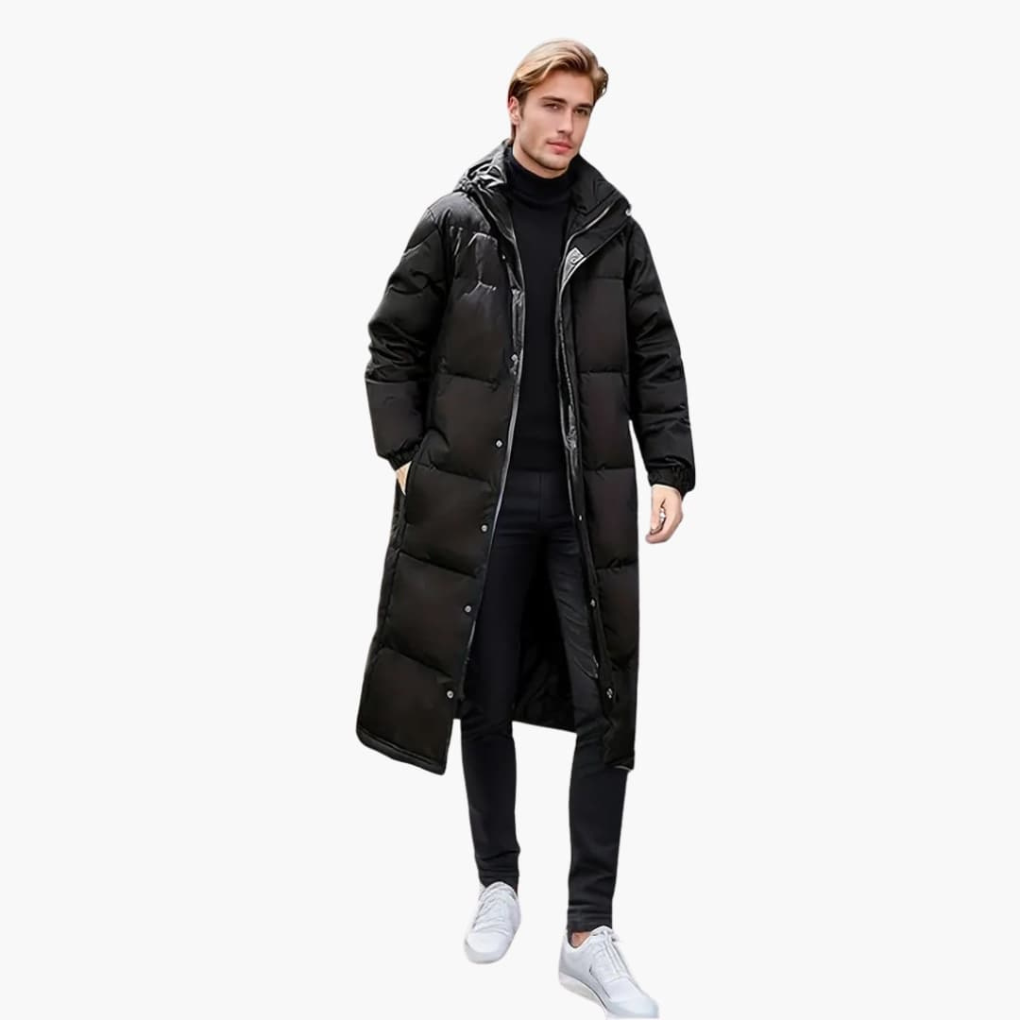 Warm Waterproof Men's Winter Coat Full Zip - Vossary