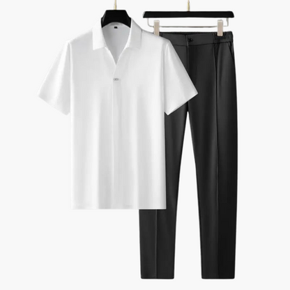 Casual Mens Two Piece Short Sleeve Suit - Vossary