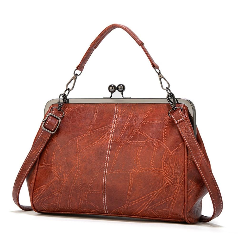 Classic Buckle Leather Shoulder Bag