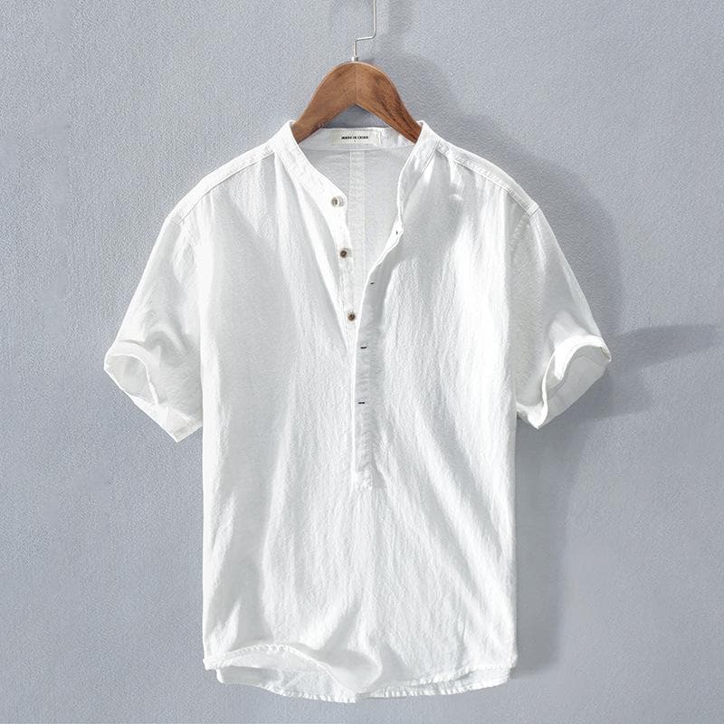 Comfortable Mens Short Sleeve Henley Shirt - EasyApparels