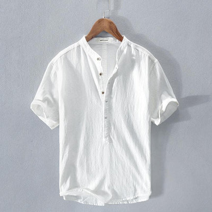 Comfortable Mens Short Sleeve Henley Shirt - EasyApparels