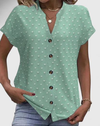 Relaxed Fit V-Neck Casual Tee