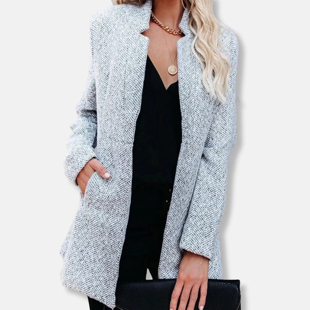 Slim Fit Herringbone Blazer Jacket - EasyApparels
