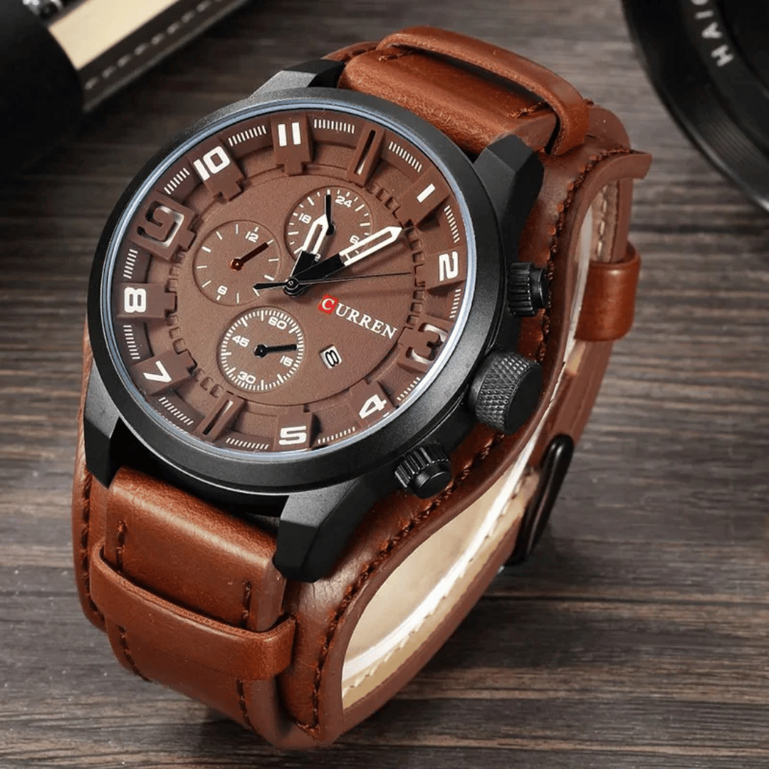 Luxury Leather Quartz Watch - EasyApparels
