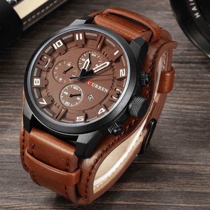 Luxury Leather Quartz Watch - EasyApparels