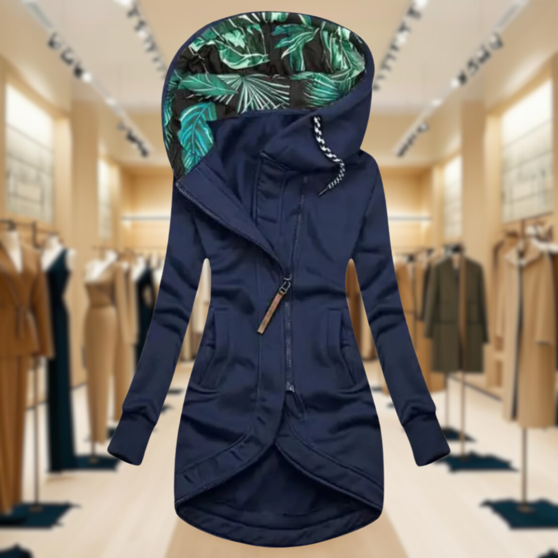 Waterproof Women's Slim Hooded Raincoat - EasyApparels