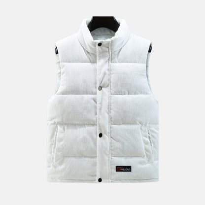 Rugged Quilted Vest for Men - Casual Snap Front