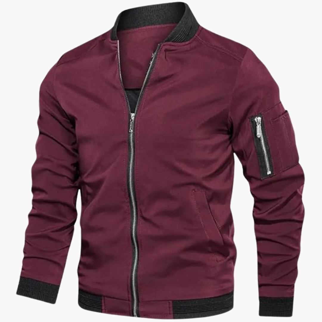Slim Fit Men's Bomber Jacket Lightweight Comfortable - Vossary