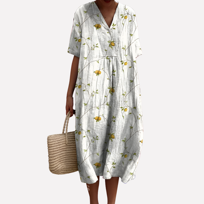 Pretty V-Neck Summer Dress for Women