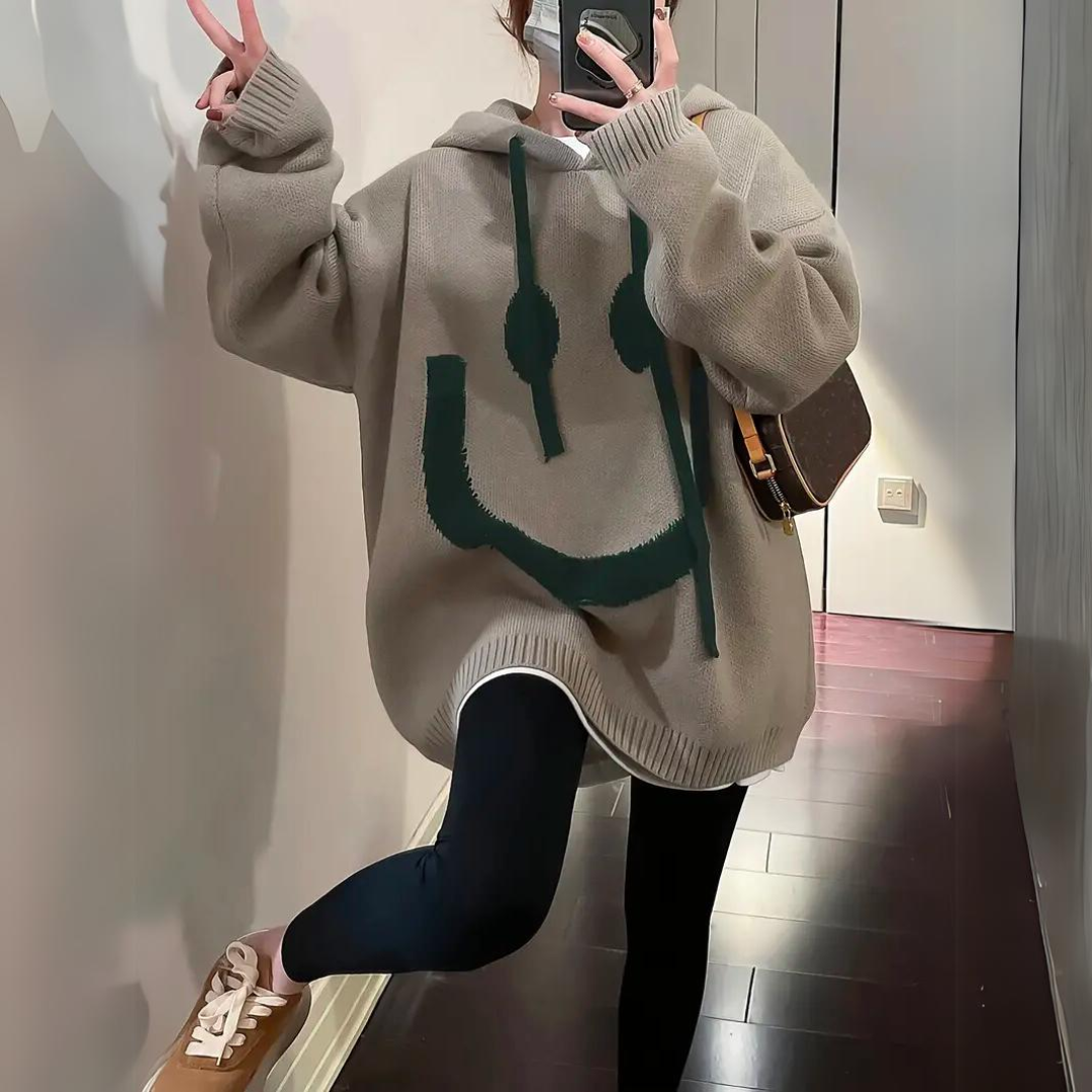 Soft Comfortable Women's Large Hooded Sweater - Luxicro