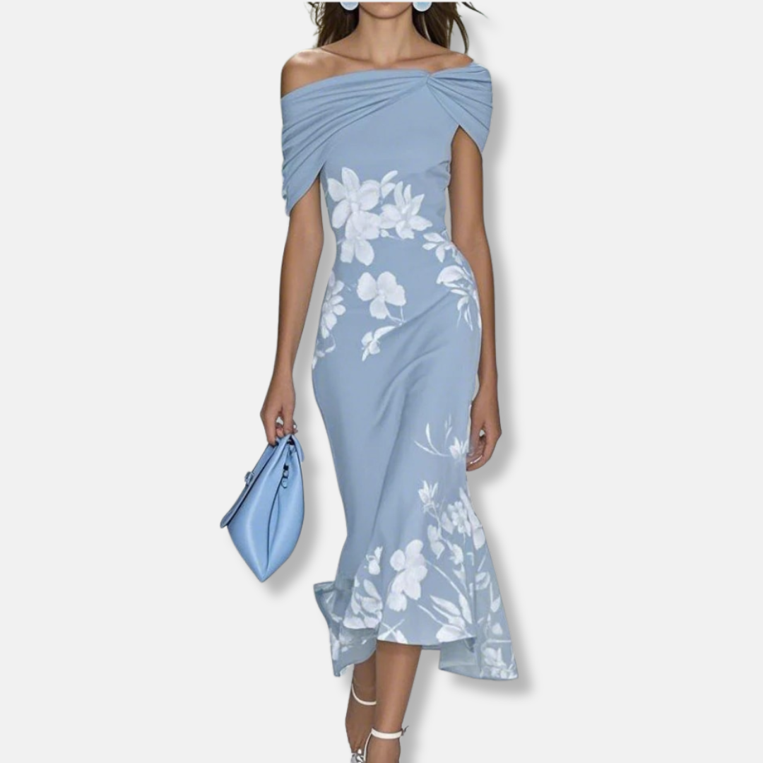 Chic Off Shoulder Floral Dress - EasyApparels