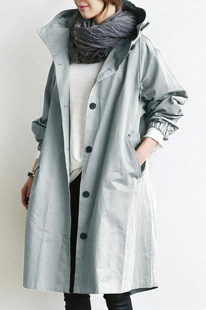 Women's Long Waterproof Parka Jacket with Pockets - EasyApparels