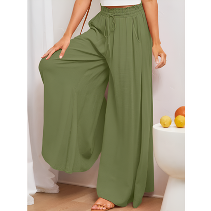 Comfortable Elastic Waist Summer Trousers