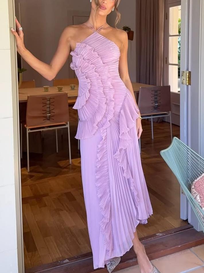 Chic Uneven Hemmed Party Dress - EasyApparels