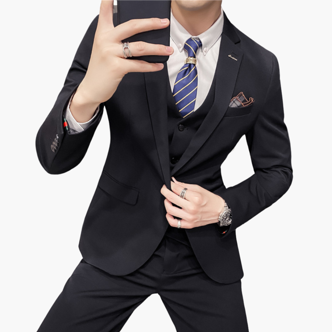 Stylish 3-Piece Mens Suit - Vossary