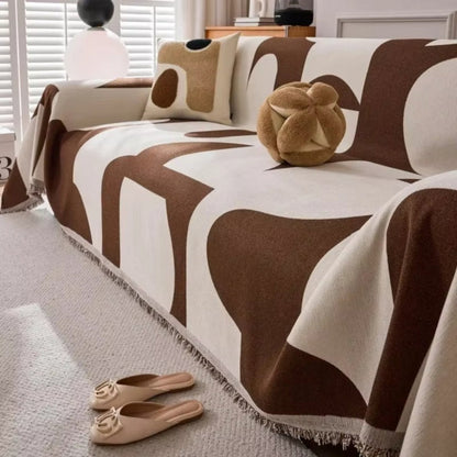 Stylish Patterned Couch Slipcover - Vossary