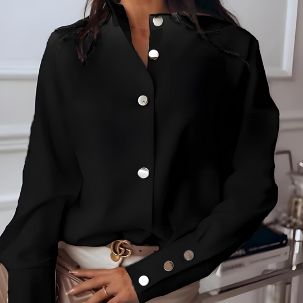 Relaxed Fit Quilted Women's Button Down Shirt - Vossary