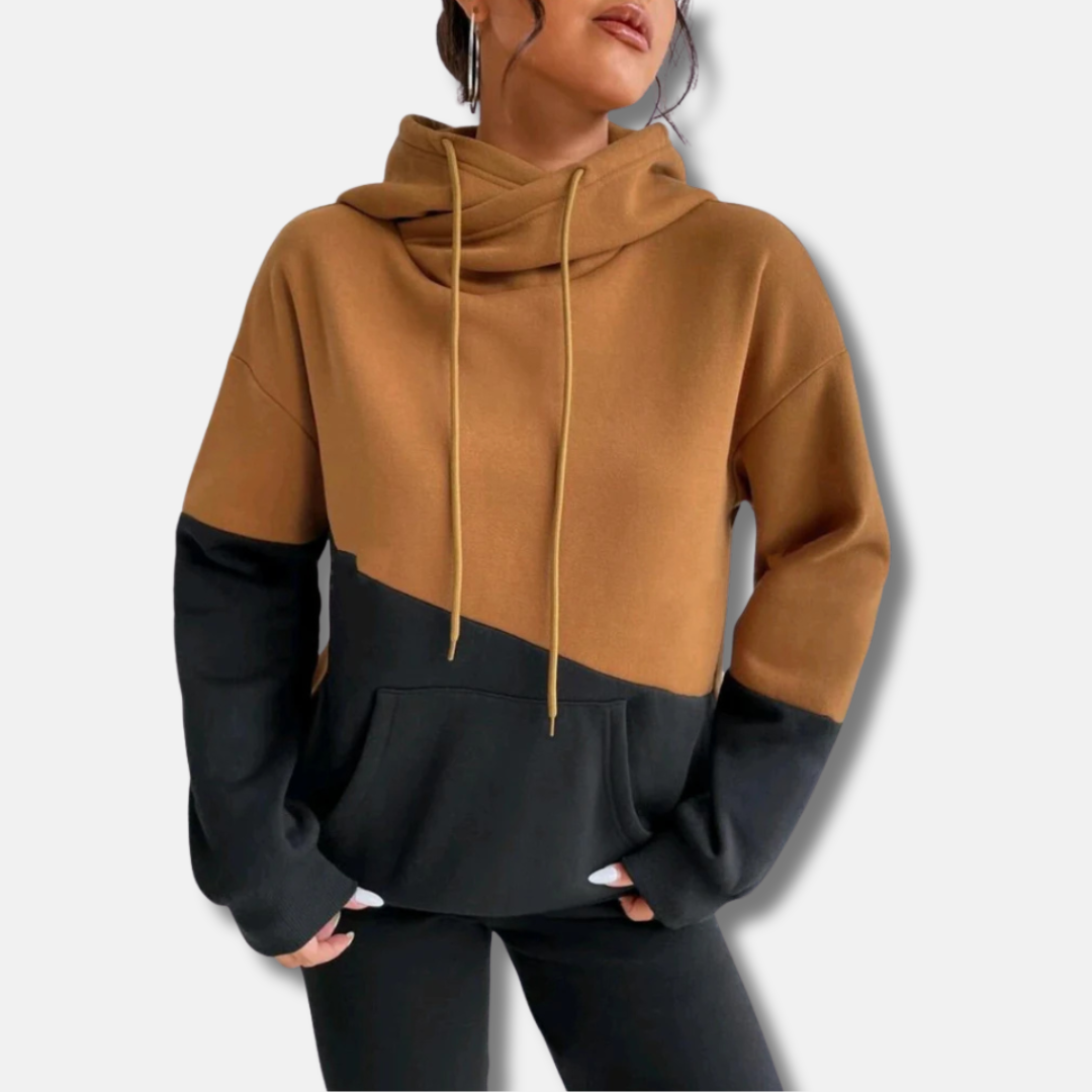 Comfortable Colorblock Pocket Hoodie - EasyApparels