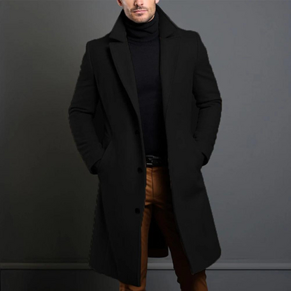 Classic Men's Wool Trench Coat