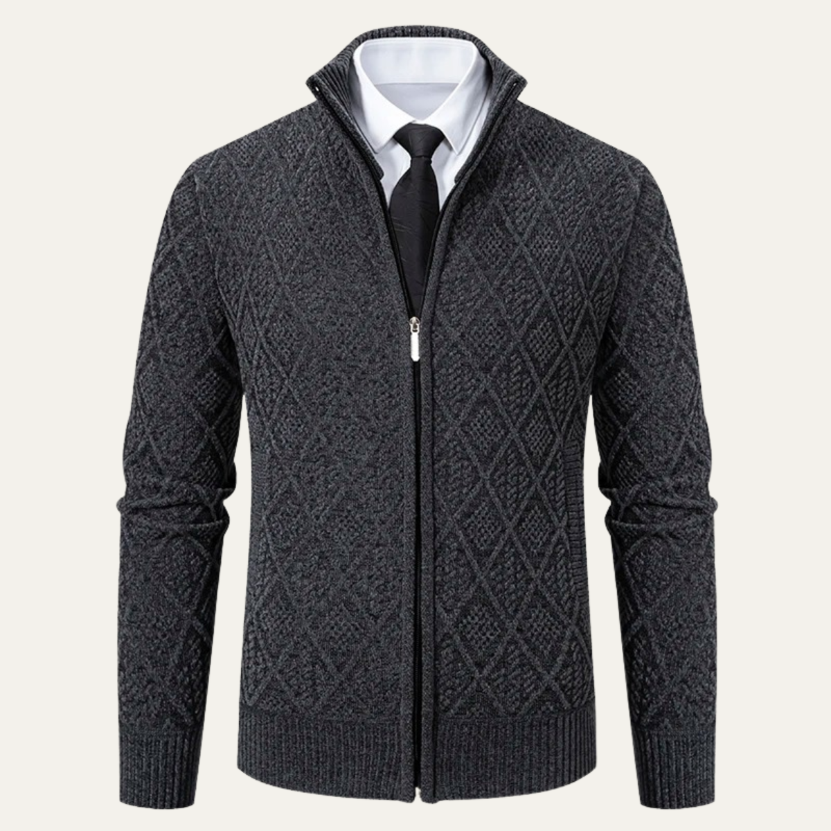 Stylish Men's Diamond Knit Blazer Jacket
