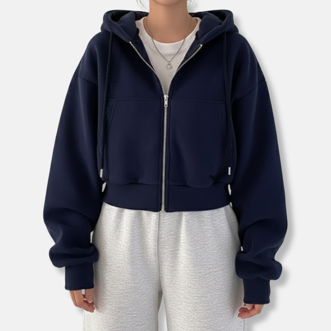 Comfy Women's Zip Hoodie with Pockets - EasyApparels