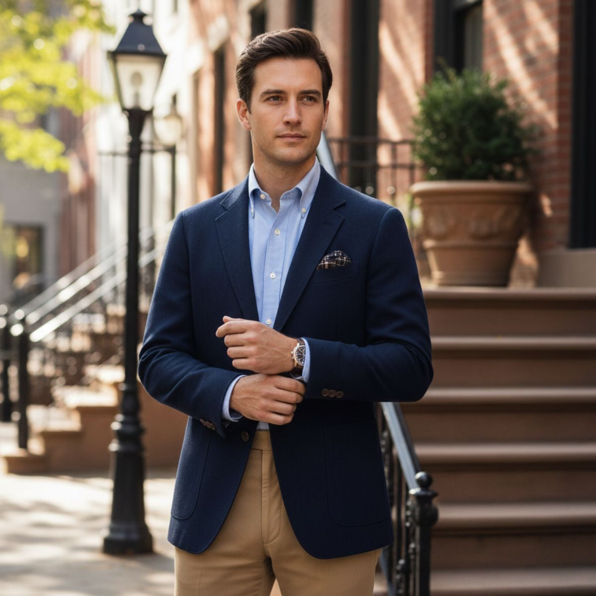 Classic Men's Tweed Blazer Jacket