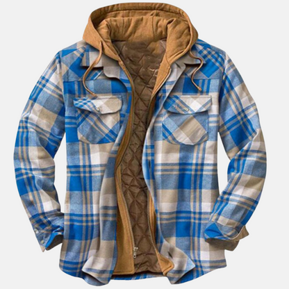 Warm Plaid Shirt Jacket for Men