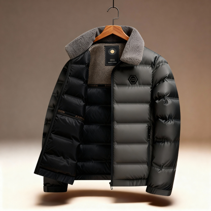 Warm Padded Collar Zip Up Jacket