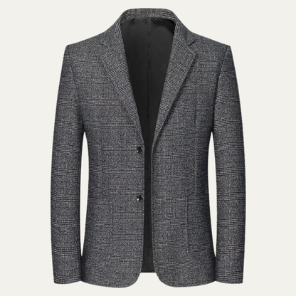 Traditional Plaid Mens Blazer Jacket