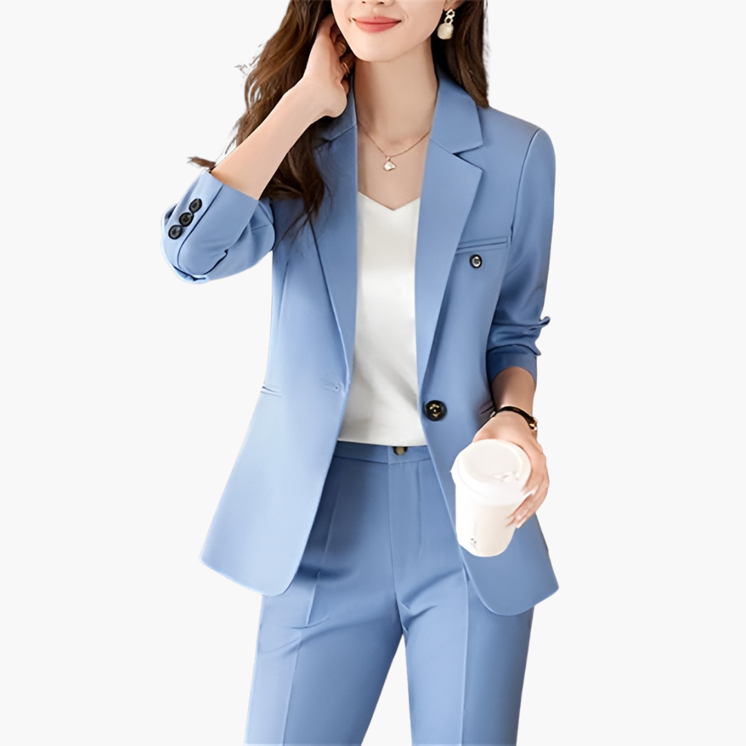 Classic 2-Piece Ladies Blazer Suit - Vossary