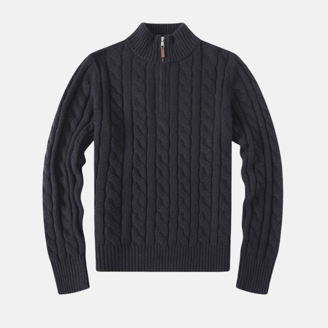 Soft Crew Neck Cable Knit Sweater - EasyApparels