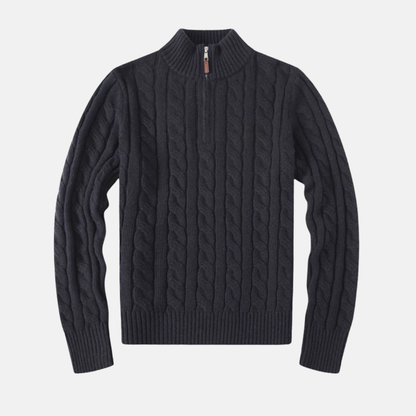 Soft Crew Neck Cable Knit Sweater - EasyApparels