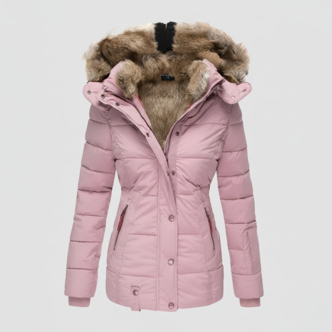 Ladies Warm Quilted Parka Jacket