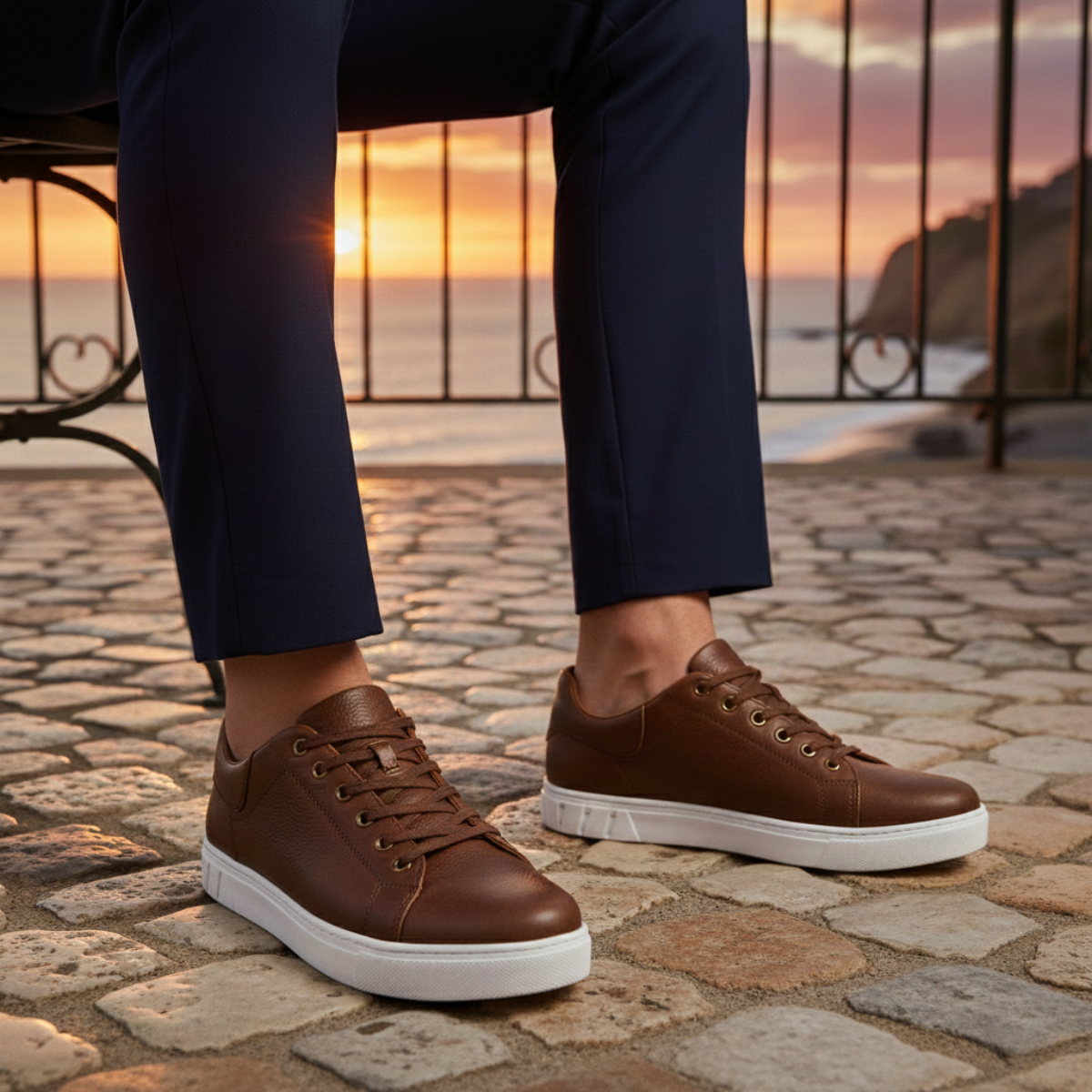 Leather Smart Comfortable Low Top Men's Shoes