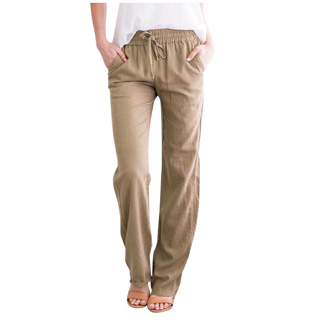Comfortable Linen Loose Fit Drawstring Pants