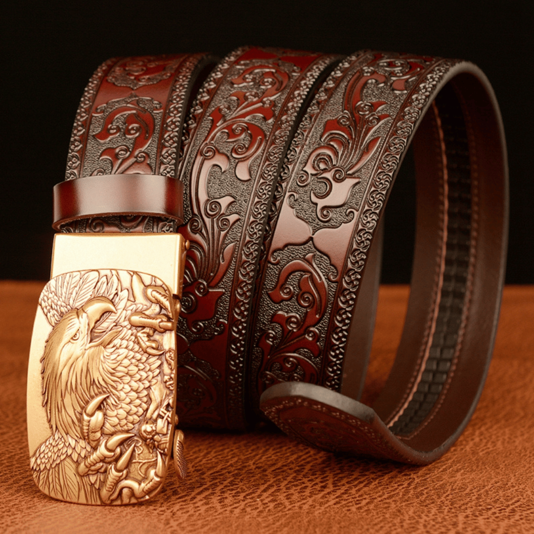 Heroic Emblem Leather Belt - EasyApparels