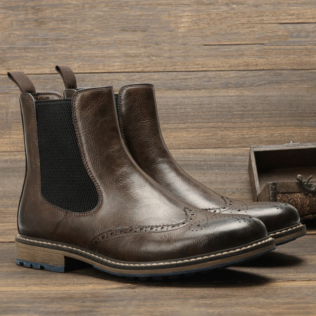 Timeless Men's Leather Ankle Boots