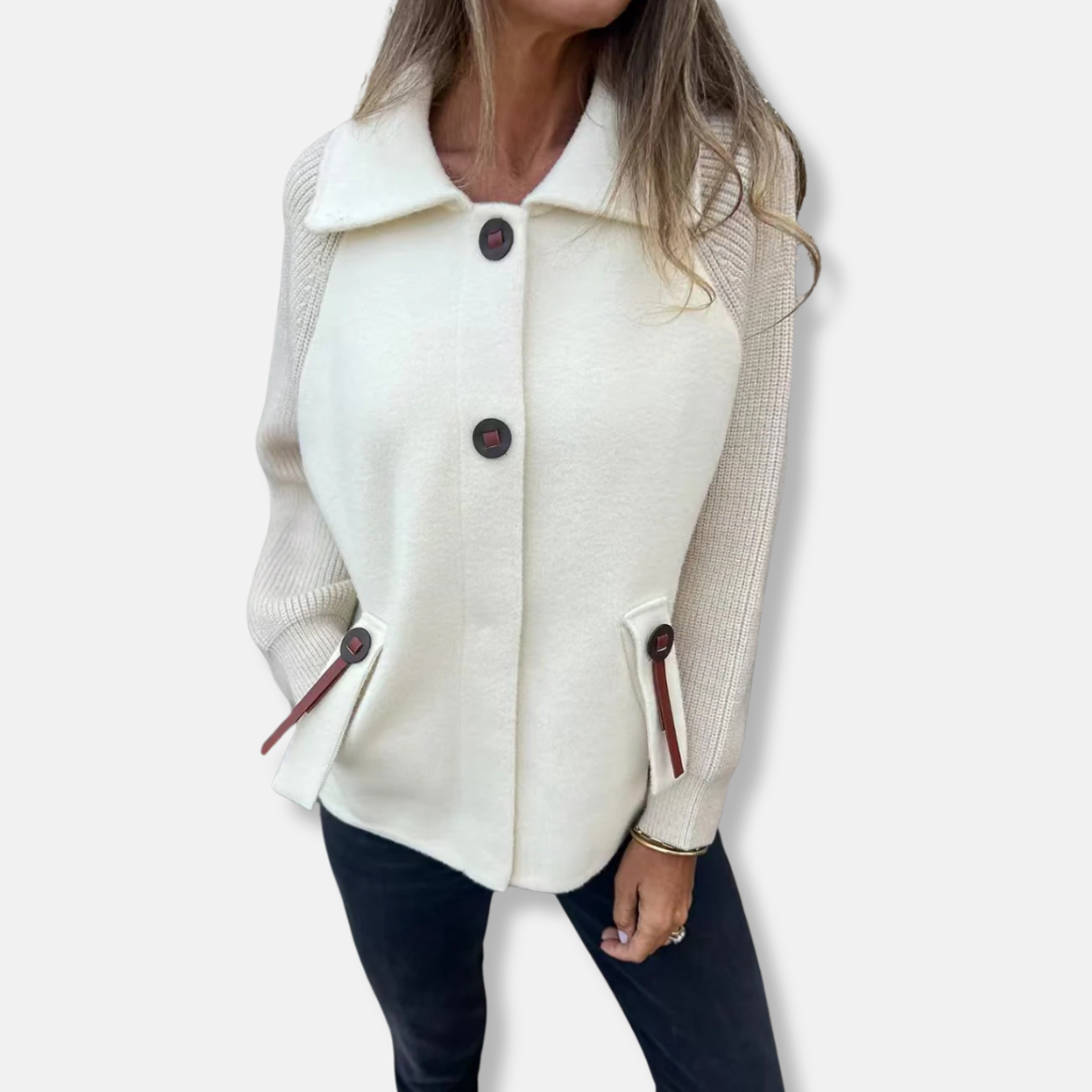 Casual Fit Women's Knit Jacket with Button Front - EasyApparels