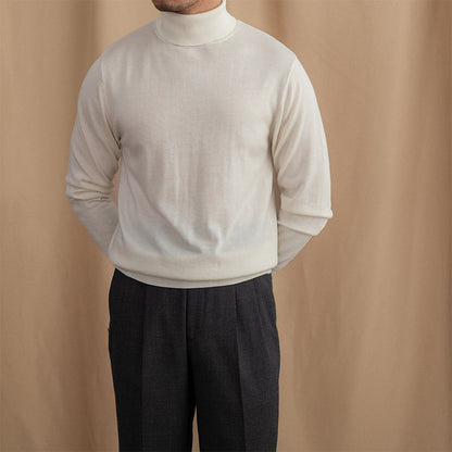 Classic Fit Mens Wool Turtleneck Sweater - Luxicro