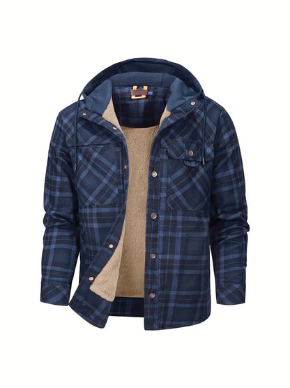 Plaid Hooded Winter Coat