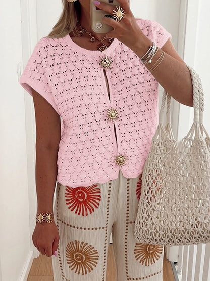 Soft Open Front Crochet Sweater Cardigan