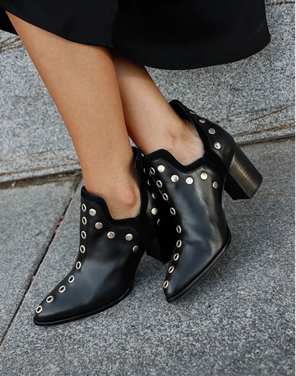 Glamorous Buckle High Heel Ankle Boots - Vossary