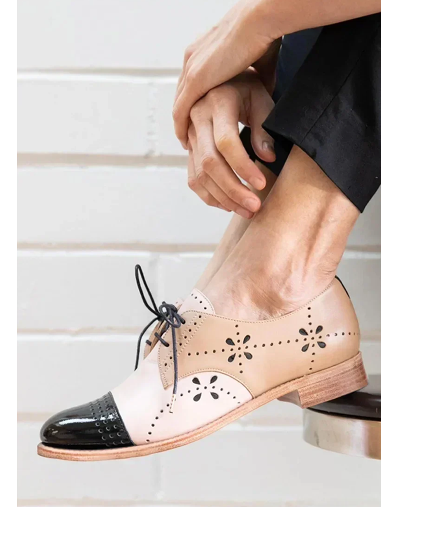 Classic Two Tone Slip On Loafers - Vossary